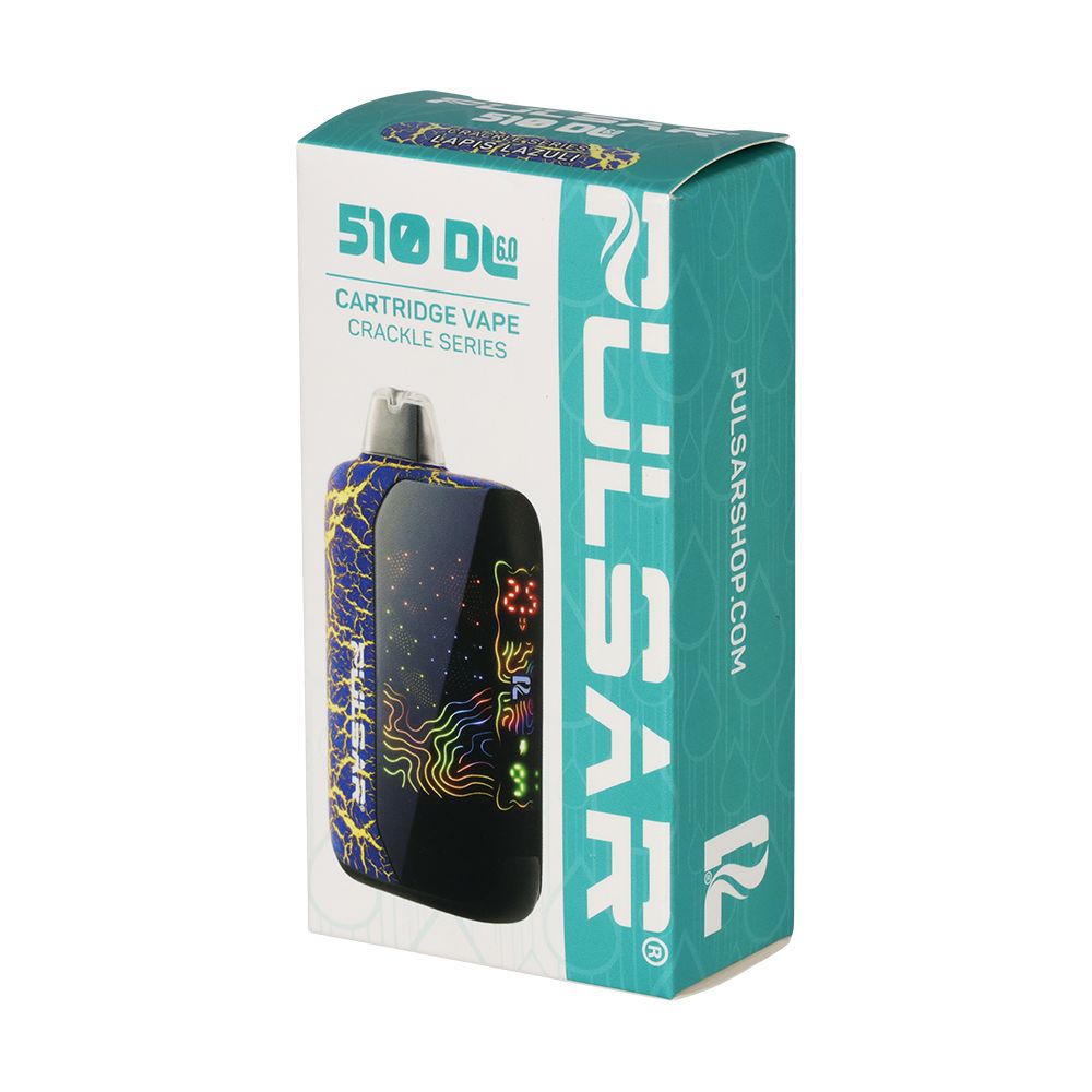 Pulsar 510 DL 6.0 Precision Voltage Control LCD Screen Vape Bar | Crackle Series | 1000mAh - Discreet Smoker