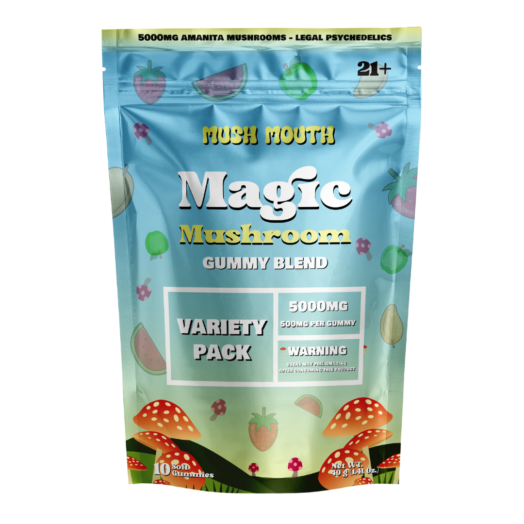 Amanita Muscaria Mushroom Gummies 5000mg - Discreet Smoker
