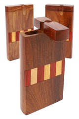 Indian Rosewood Dugout “Inlay Vault” – 4″ - Discreet Smoker