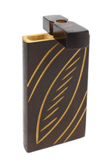 Burned Wood Dugout “Night Lattice” – 4″ – Assorted - Discreet Smoker