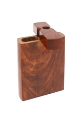 Dark Wood Dugout “Pocket Walnut” – 3″ - Discreet Smoker