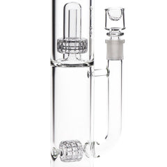 Pulsar Kink Neck Double Chamber Chugger Glass Water Pipe - 17.25" / 14mm F