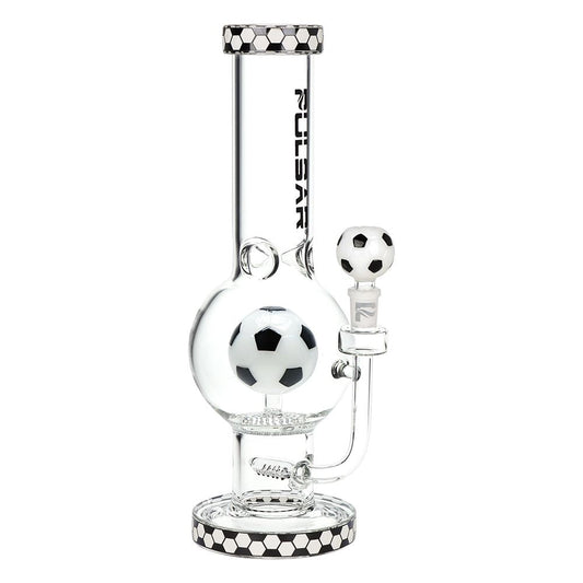 Pulsar Soccer Celebration Bubble Base Glass Water Pipe - 12.6" / 14mm F - Discreet Smoker