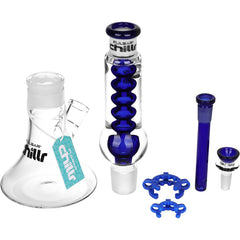 Pulsar Chillr Glycerin Beaker Glass Water Pipe - 13" / 14mm F / Blue