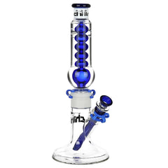 Pulsar Chillr Glycerin Straight Tube Glass Water Pipe - 13" / 14mm F / Blue