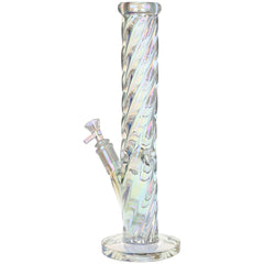 SeshGear Twist Straight Tube Glass Water Pipe - 13.75" / 14mm F