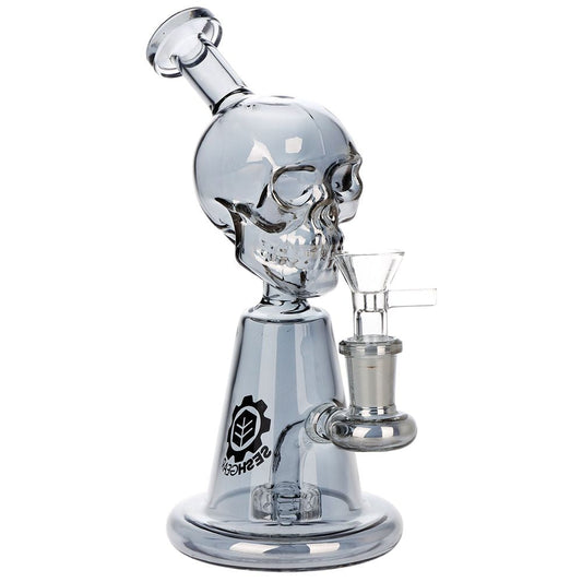 SeshGear Ancient Skullz Glass Water Pipe - 7.5" / 14mm F - Discreet Smoker