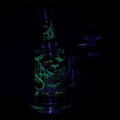 Pulsar Halloween Ball Glass Dab Rig Set - 7.75" / 14mm F
