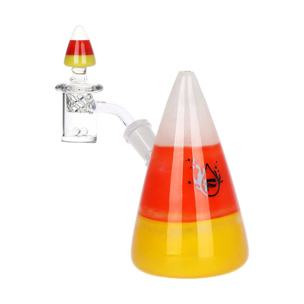 Pulsar Kandy Korn Glass Dab Rig Set - 5" / 14mm F - Discreet Smoker
