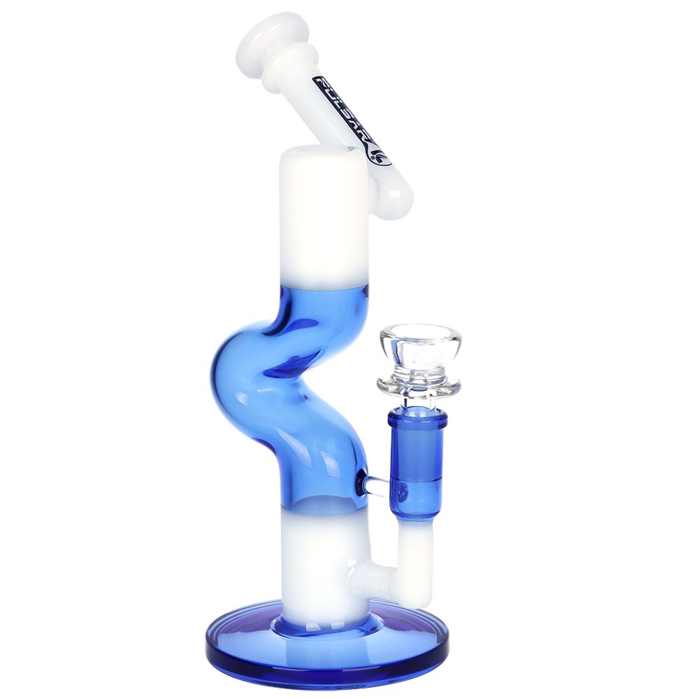 Pulsar Two-Tone U-Bend Tube Glass Water Pipe - 9.5" / 14mm F - Discreet Smoker