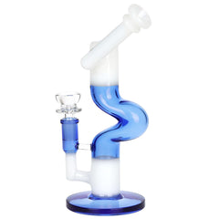 Pulsar Two-Tone U-Bend Tube Glass Water Pipe - 9.5" / 14mm F - Discreet Smoker