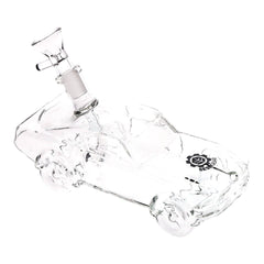 2CT BUNDLE - SeshGear Clear Car Glass Water Pipe - 6.75" / 14mm F - Discreet Smoker