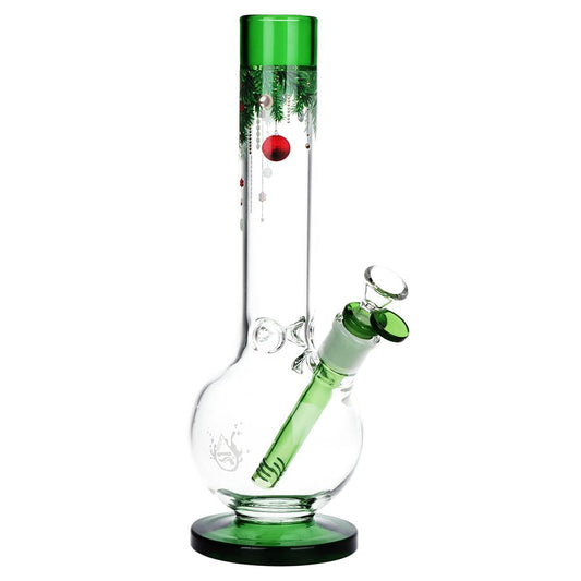 Pulsar Christmas Time Glass Bubble Base Water Pipe - 11.75" / 14mm F