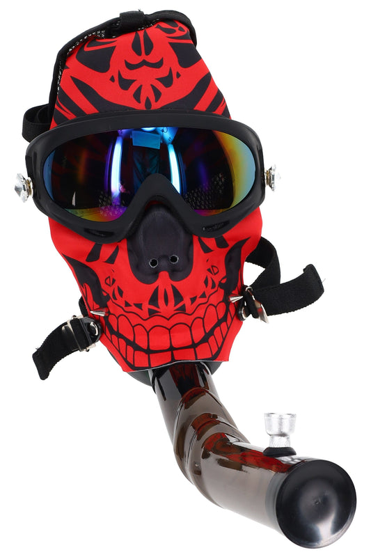 Gas Mask Acrylic Bong “Skull Party” – Assorted Designs - Discreet Smoker