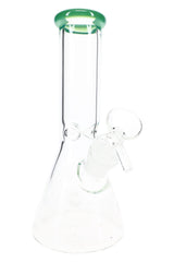 Colored Rim Glass Beaker Bong “Pastel Pour” – 8″