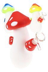 Silicone Mushroom Bong “Fairy Cap” – 14.5 mm – 7″ – Assorted Colors - Discreet Smoker