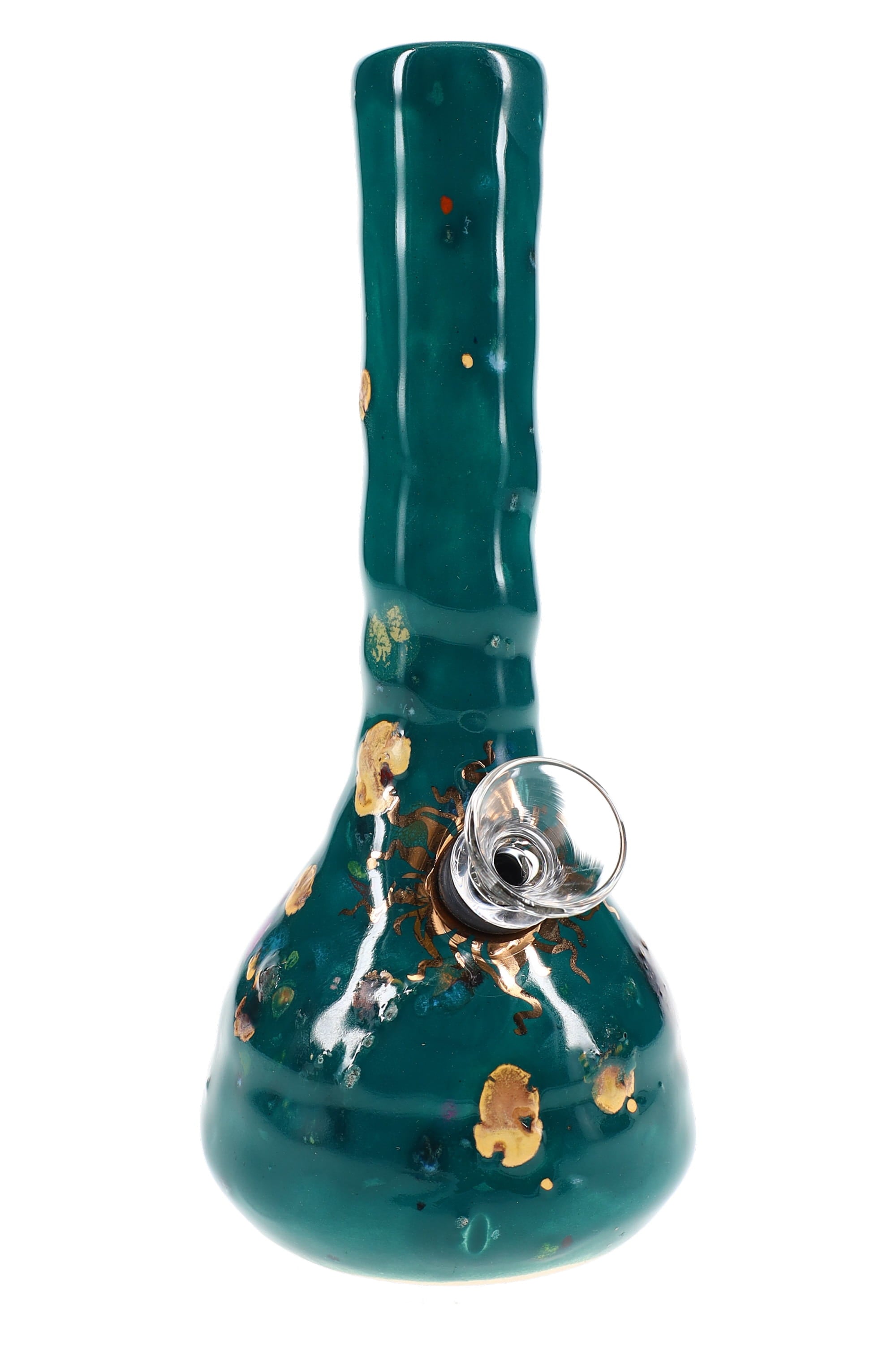 Ancient Creations 6″ Crystal Burst Ceramic Bong - Discreet Smoker