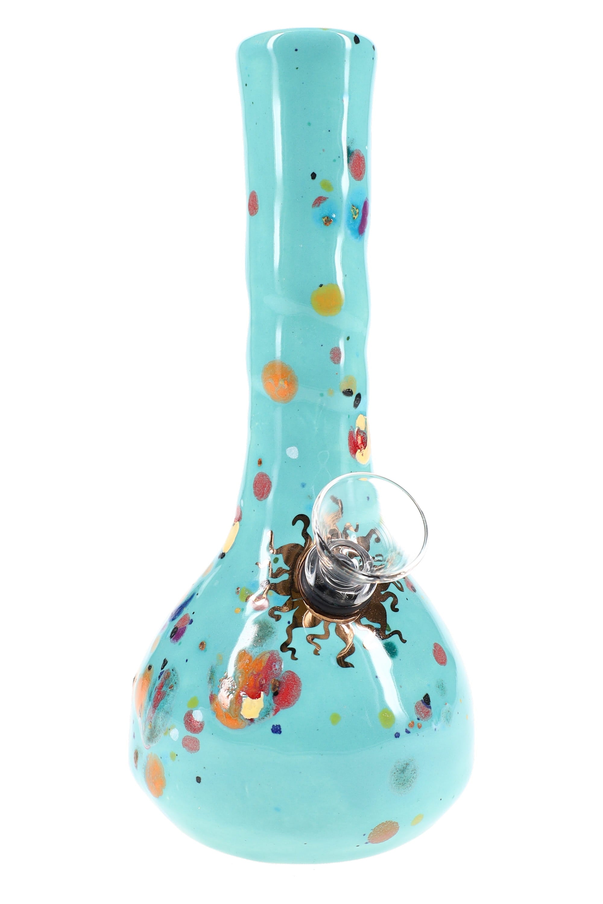 Ancient Creations 6″ Crystal Burst Ceramic Bong - Discreet Smoker