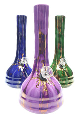Ancient Creations 9″ Gold Sunburst Ceramic Beaker Bong - Discreet Smoker