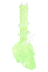Soft Glass Skull Bong “Night Howl” – UV-Reactive Accents – Assorted Colors - Discreet Smoker