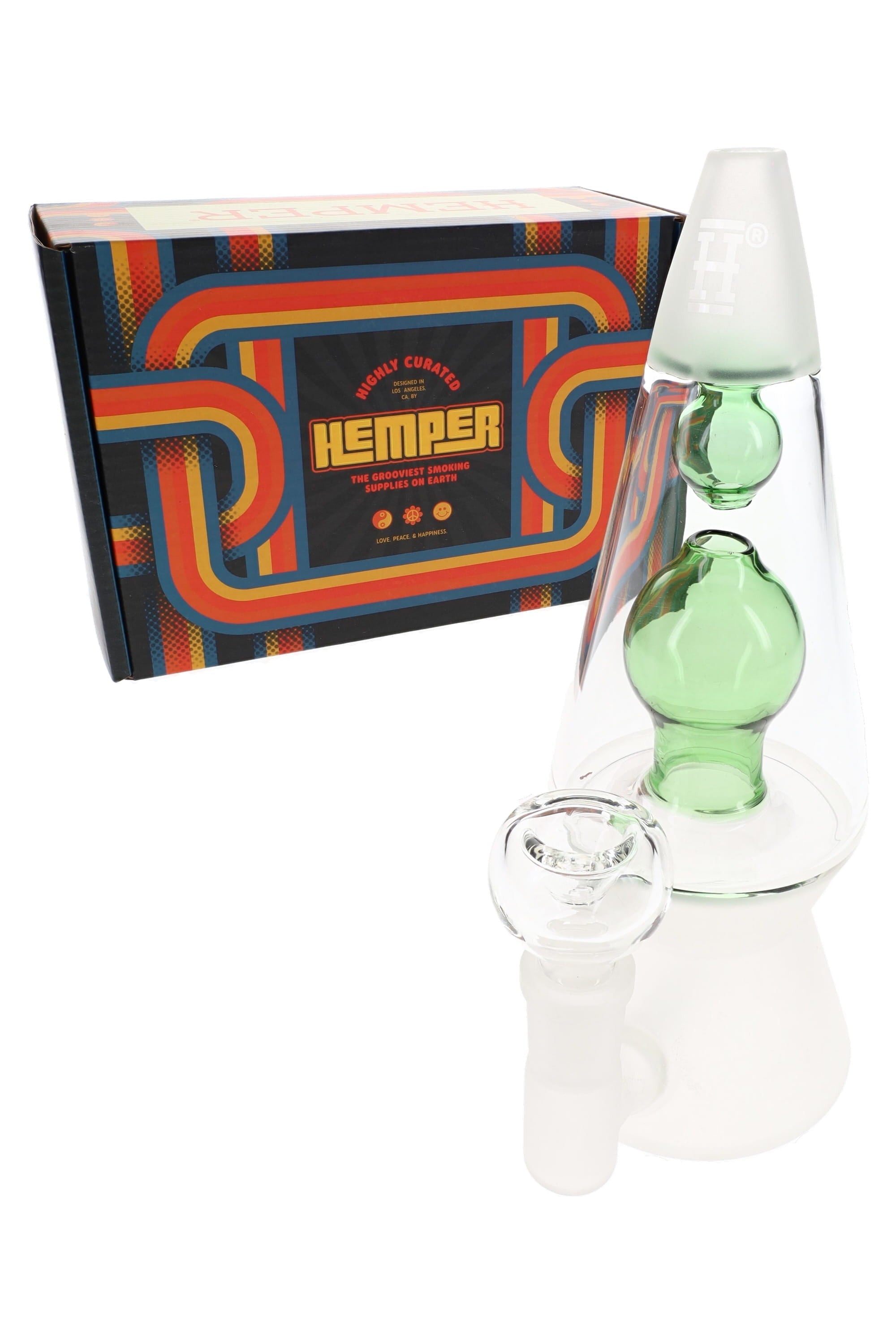 Hemper That 70's Lava Lamp Glass Bong – 7″ – 14.5 mm - Discreet Smoker