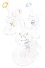 GoG Decal Stemless Beaker Bong – 6″ – Showerhead Perc – Assorted - Discreet Smoker