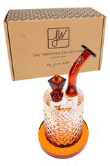 Jane West Twenties Collection Glass Water Pipe – 7½″ - Discreet Smoker