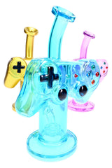 Game Controller Bong “Button Masher” – Showerhead Perc – 8½″ – Assorted Colors