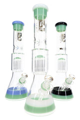 6B Glass Beaker Bong with 10-Arm Tree Perc – 14.5″ – Assorted