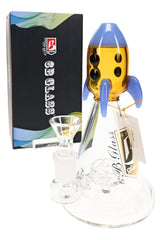 6B Glass Rocket Ship Showerhead Perc Beaker Bong – 7″ – Assorted