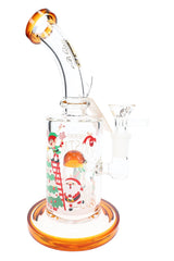 6B Glass Christmas Dome Matrix Bong – 14.5 mm Female – 9″ – Assorted Colors