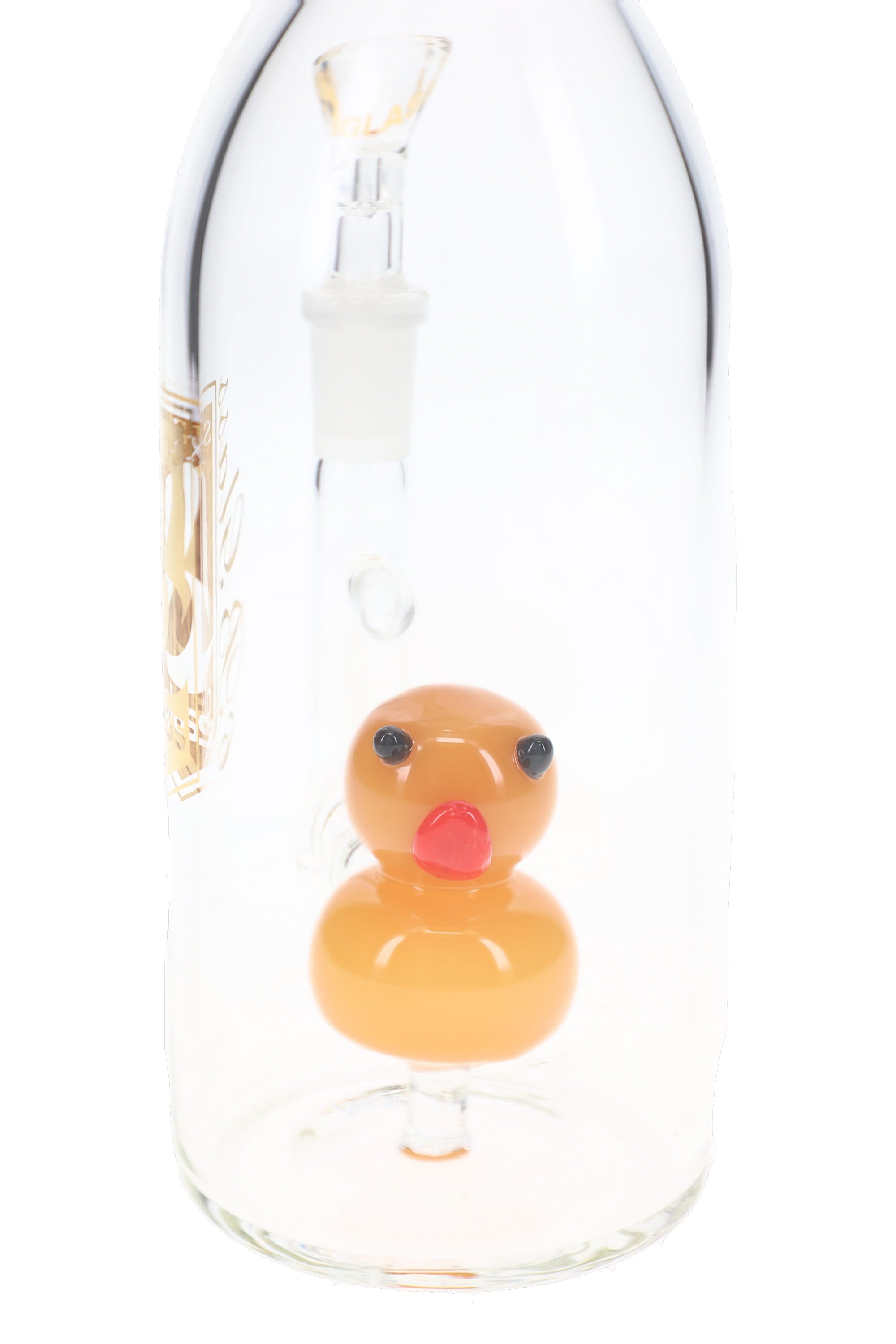 6B Glass Duck Perc Bottle Bong – 14.5 mm Female – 8.5″ – Assorted Colors - Discreet Smoker
