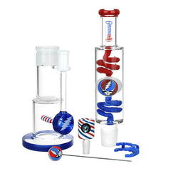 Grateful Dead x Pulsar 10 Year Flood Glycerin Water Pipe Kit - 16" / 14mm F - Discreet Smoker