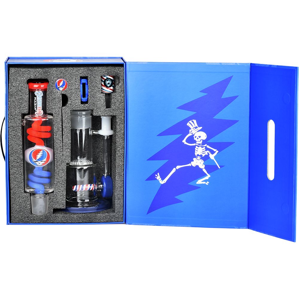 Grateful Dead x Pulsar 10 Year Flood Glycerin Water Pipe Kit - 16" / 14mm F - Discreet Smoker