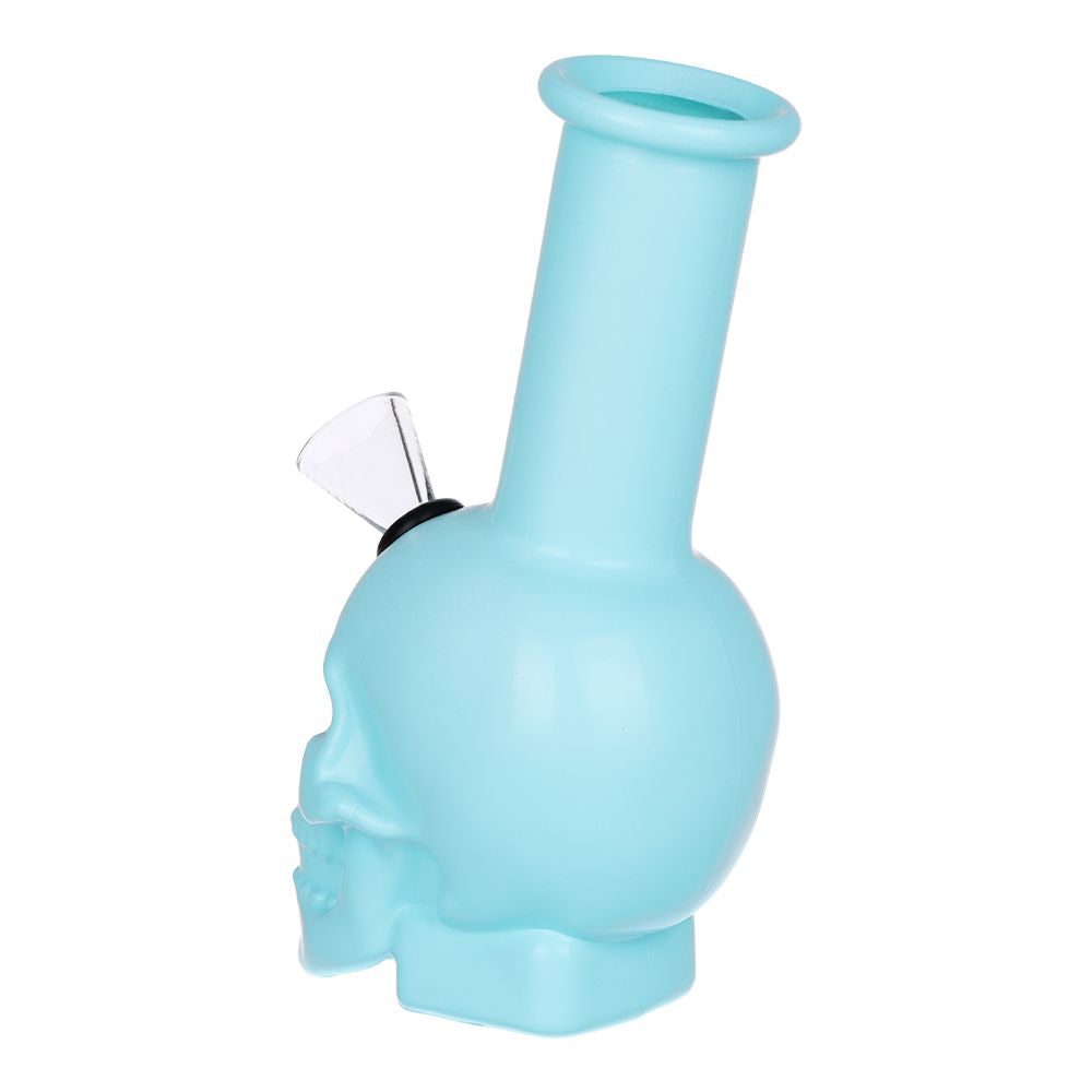 SeshGear Pastel Skull Glass Water Pipe - 6" / Colors Vary - Discreet Smoker