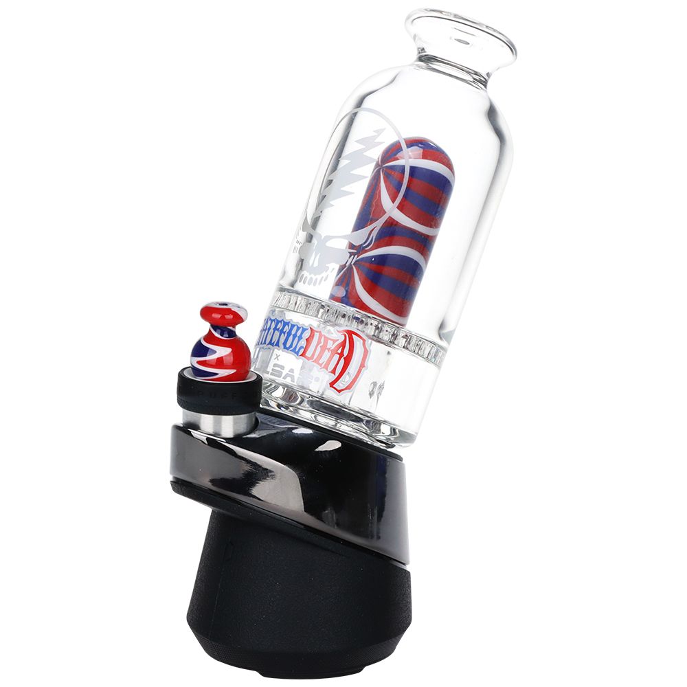 Grateful Dead x Pulsar Sandblast Stealie Attachment Set for Puffco Peak & Peak Pro - 6" - Discreet Smoker