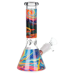 Pulsar Design Series Beaker Water Pipe Smoker's Kit | 7.75" - Discreet Smoker