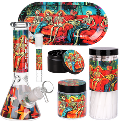Pulsar Design Series Beaker Water Pipe Smoker's Kit | 7.75" - Discreet Smoker
