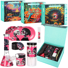 Pulsar Design Series Beaker Water Pipe Smoker's Kit | 7.75" - Discreet Smoker