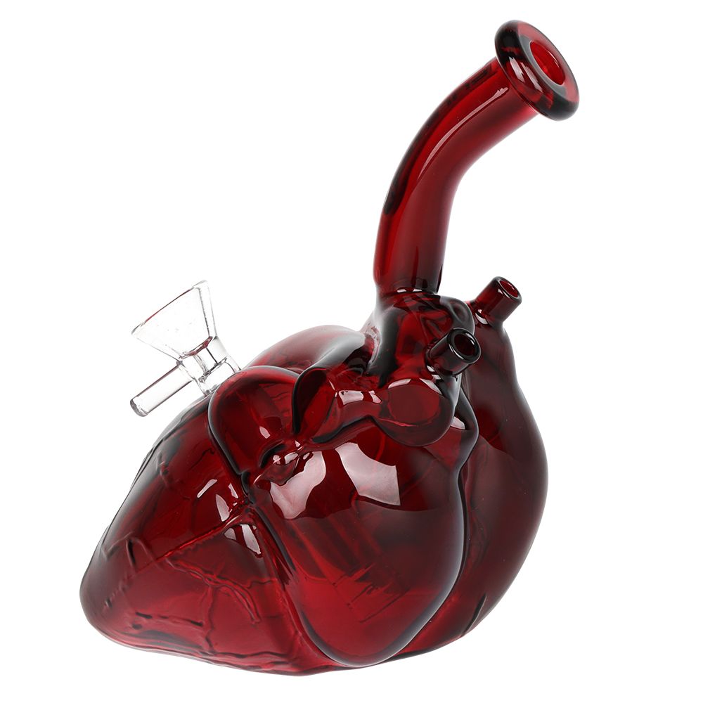 Pulsar Be Still My Heart Glass Water Pipe 6.5" - 14mm F - Discreet Smoker