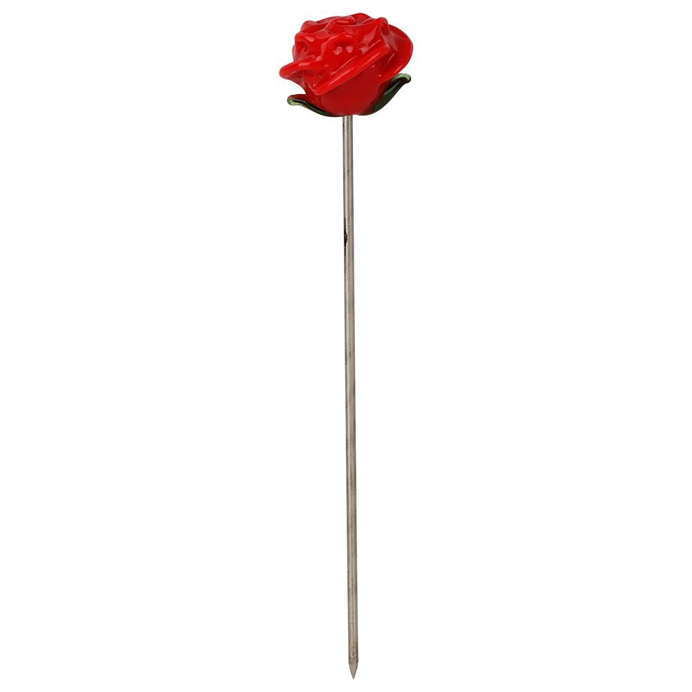 Pulsar Valentine's Hearts 'n' Roses Glass Herb Pipe Duo - 10" / 14mm F - Discreet Smoker
