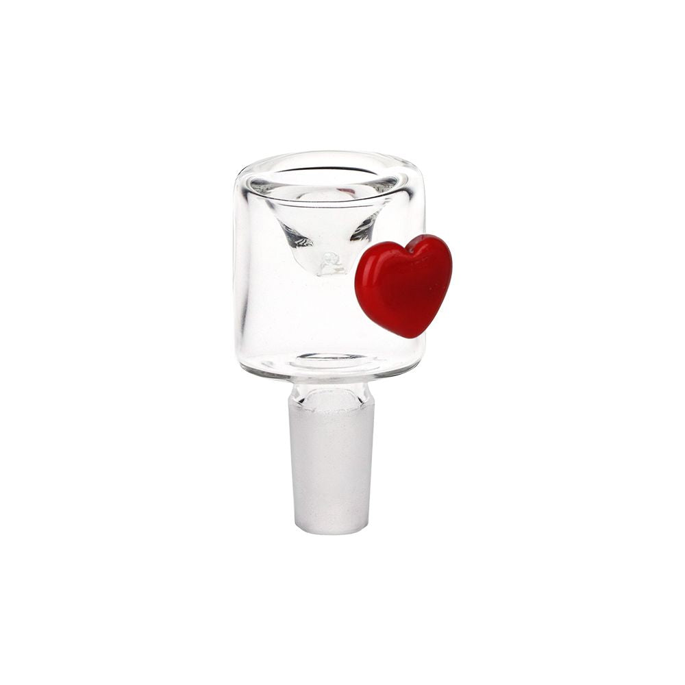 Pulsar Cupids Heart Bubble Base Glass Water Pipe - 12" / 14mm F - Discreet Smoker