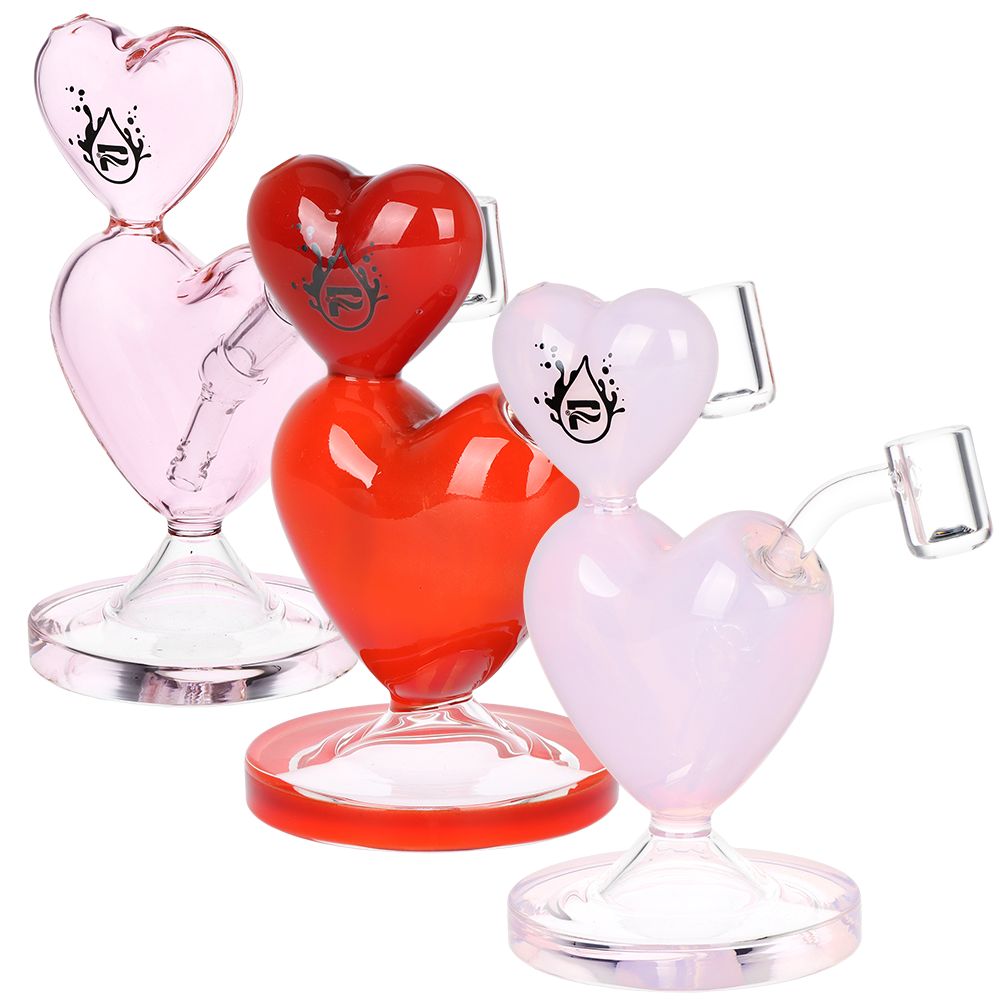 Pulsar Two-Hearted Glass Dab Rig | 6.5" | 14mm F - Discreet Smoker