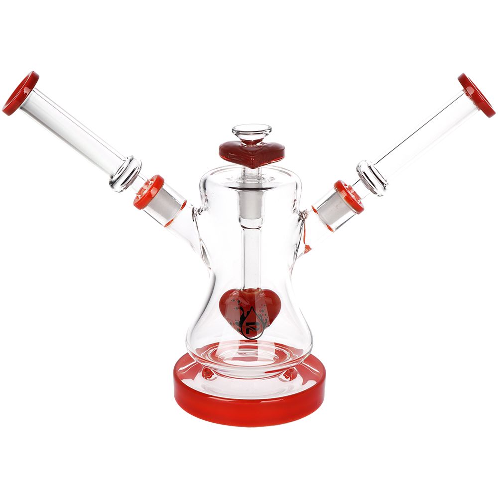 Pulsar Date Night: Part 2 Dual Neck Glass Water Pipe | 8.5" | 14mm F - Discreet Smoker