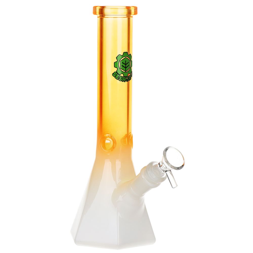 SeshGear Prismatic Bliss Ombre Glass Water Pipe | 10" | 14mm F - Discreet Smoker