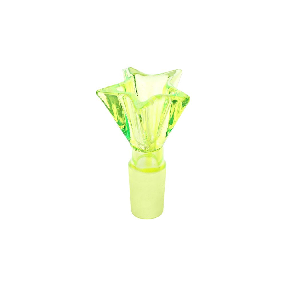 Pulsar Star Power Glass Water Pipe - 6.5" / 14mm F / Green - Discreet Smoker