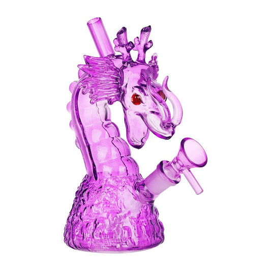 SeshGear Rising Dragon Glass Water Pipe | 6.75" | 14mm F - Discreet Smoker
