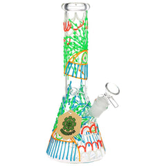 SeshGear 420 Drizzle G.I.T.D Beaker Glass Water Pipe - 10" / 14mm F - Discreet Smoker