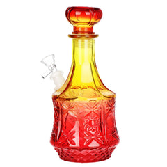 SeshGear Vintage Ombre Glass Water Pipe - 9.5" / 14mm F / Sun Flower - Discreet Smoker