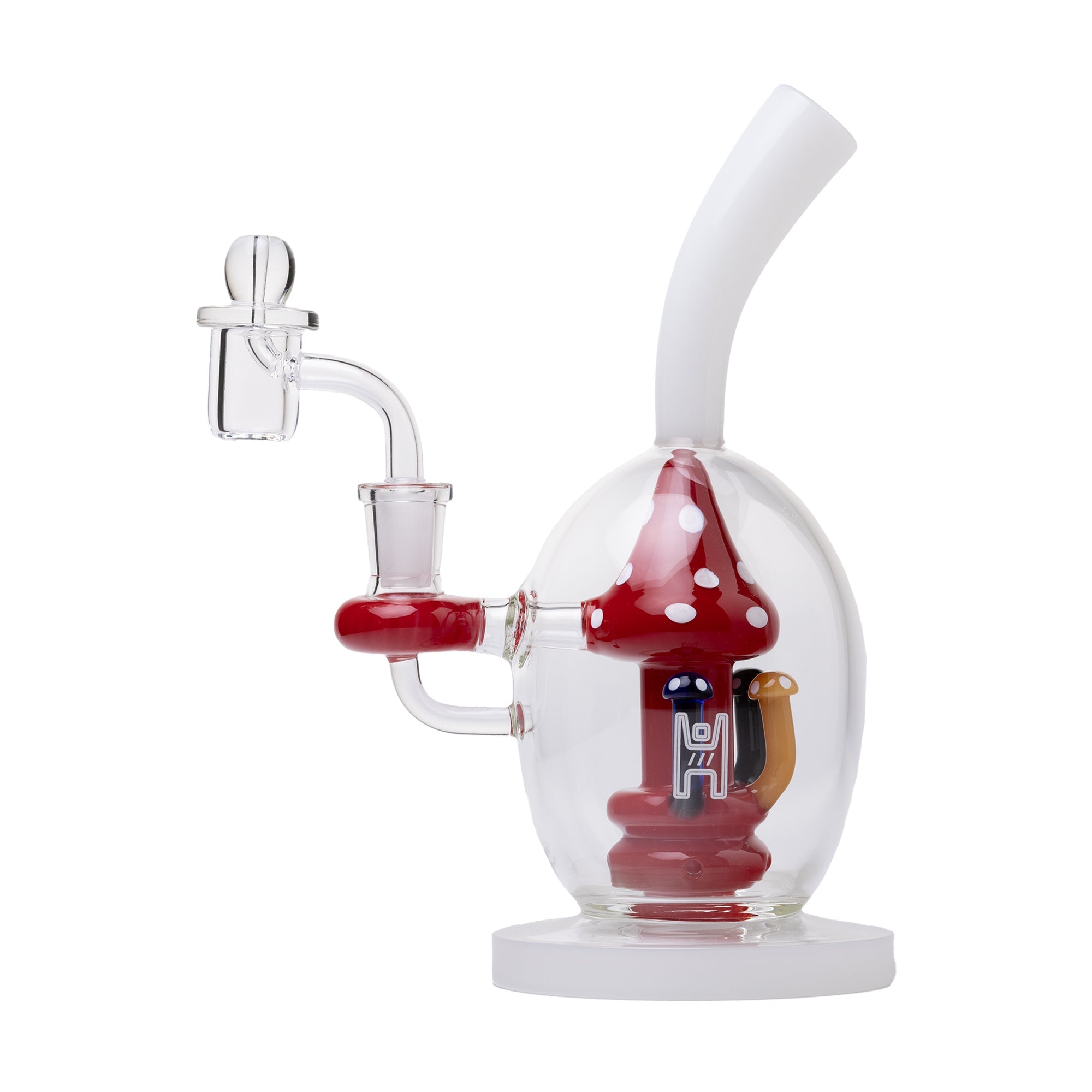 Human Grade Mushroom Globe Glass Rig - Discreet Smoker